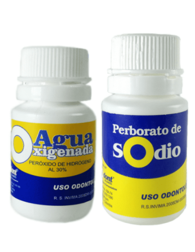 Perborato de sodio + agua oxigenada